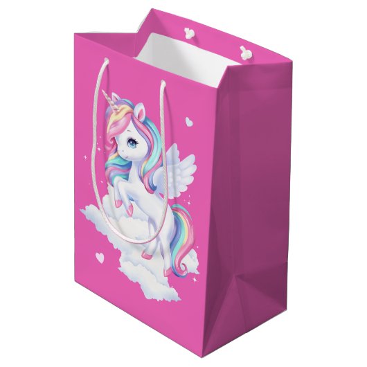Medium Gift Bag to a magical birthday party. Medium Cadeauzakje (Achterkant Gekanteld)