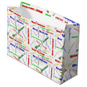 Medium Glossy Merry Christmas Print Gift Bag Groot Cadeauzakje (Voorkant Gekanteld)