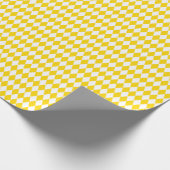 Medium Golden Yellow en White Harlequin Cadeaupapier (Hoek)