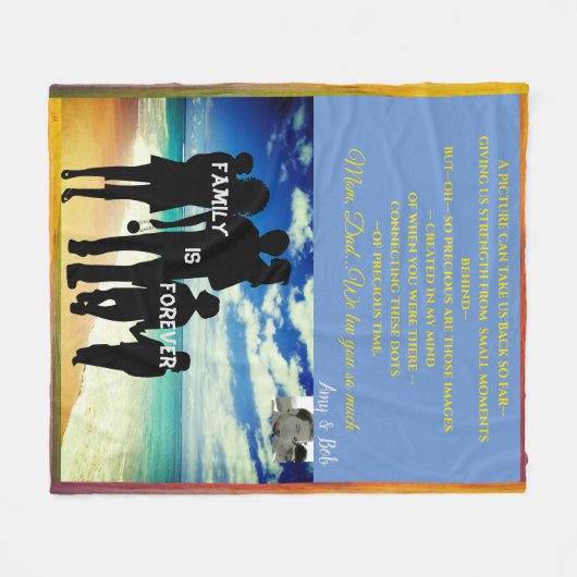 Medium Gooi Speciaal Persoon Fleece Deken (Voorkant (Horizontaal))