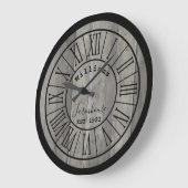 Medium Gray/Grey Wood Farmhouse Family Name Grote Klok (Hoek)