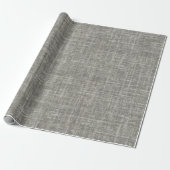 Medium Gray Linen Cadeaupapier (Uitgerold)
