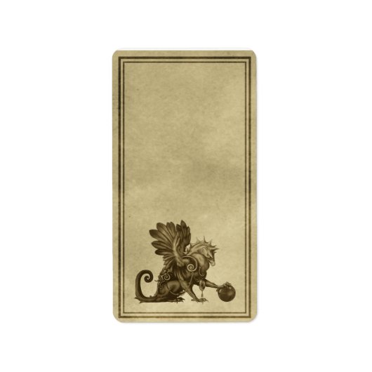 Medium Griffon Apothecary Label (Voorkant)