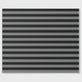Medium grijs en zwart streep cadeaupapier (Vlak)