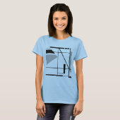 Medium Grijs Zwart Hedendaagse Geometrische MCM Lo T-shirt (Voorkant volledig)