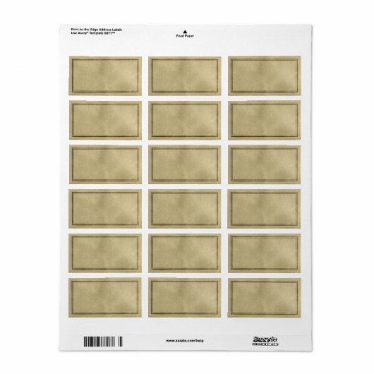 Medium horizontaal effen apothekerlabel etiket (Full Sheet)