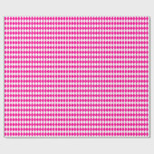 Medium Hot Pink en White Harlequin Wrapping Paper Cadeaupapier (Vlak)