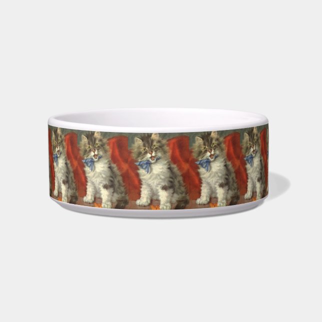 Medium Keramische Pet Bowl Schattige kitty Cat! Voerbakje (Voorkant)