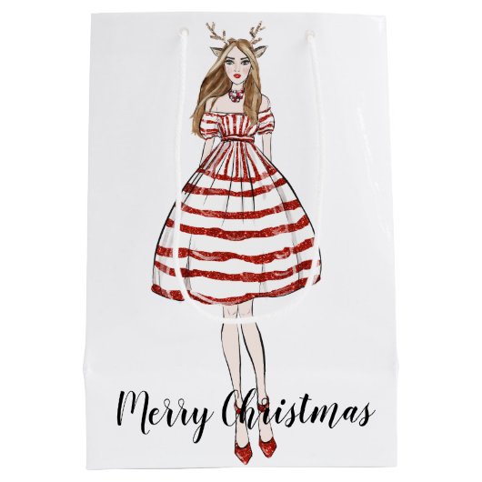 Medium kerstcadeau cadeauzakje (Achterkant)