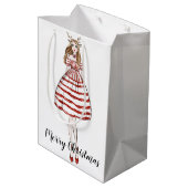 Medium kerstcadeau cadeauzakje (Achterkant Gekanteld)