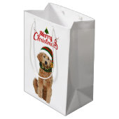 Medium kerstcadeau voor gouden doedelen medium cadeauzakje (Achterkant Gekanteld)