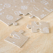 Medium Kerstmis Gingerbrood Man Jigzaag Puzzle Legpuzzel (Zijkant)