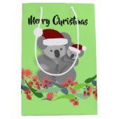 Medium Kerstmis Koalas Cadeauzakje (Voorkant)