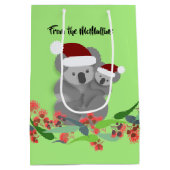 Medium Kerstmis Koalas Cadeauzakje (Achterkant)