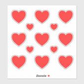 Medium Kleine rode harten patroon 3 Sticker (Vel)