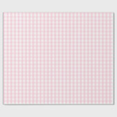 Medium lichtroze en wit gingham pakpapier (Vlak)