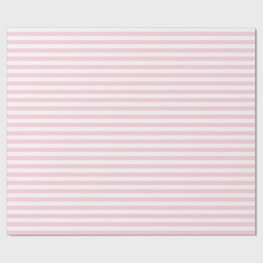 Medium lichtroze en wit strookpapier cadeaupapier (Vlak)