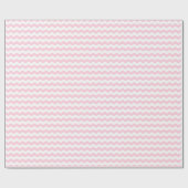 Medium lichtroze en witte golven die papier verpak (Vlak)