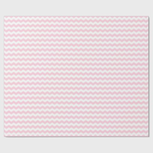 Medium lichtroze en witte golven die papier verpak (Vlak)