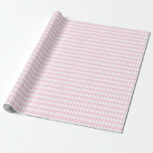 Medium lichtroze en witte harlequin cadeaupapier (Uitgerold)