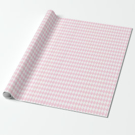 Medium lichtroze en witte harlequin cadeaupapier