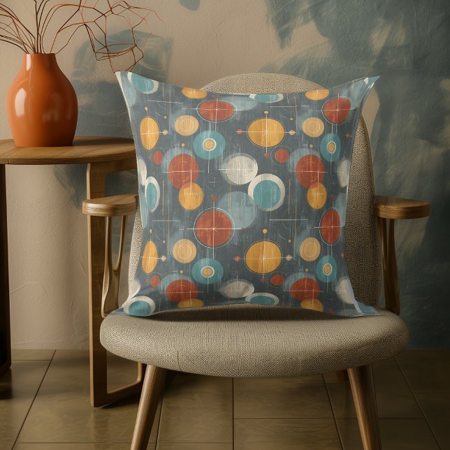 Medium MCM Atomic Circles – Greige & Blauwgroen Kussen (Creator heeft geüpload)