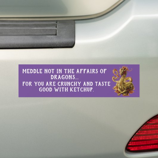 Medium niet bij de Dragons Bumpersticker (Op auto)