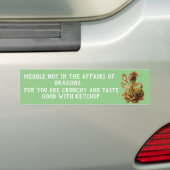 Medium niet bij de Dragons Bumpersticker (Op auto)