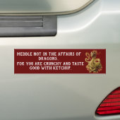 Medium niet bij de Dragons Bumpersticker (Op auto)
