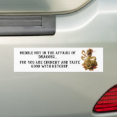 Medium niet bij de Dragons Bumpersticker (Op auto)