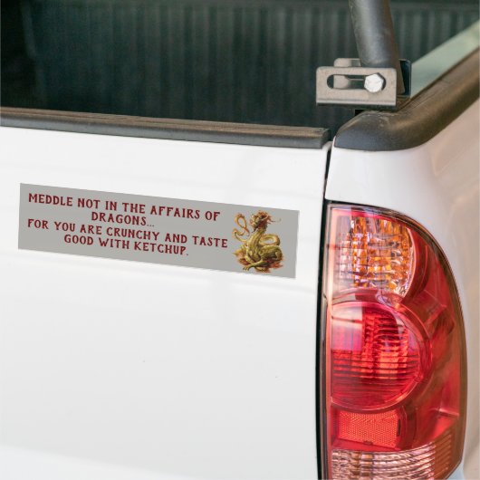 Medium niet bij de Dragons Bumpersticker (Op Truck)