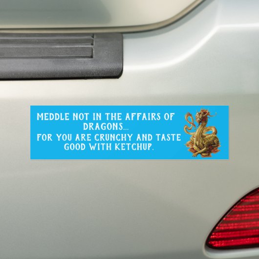 Medium niet bij de Dragons Bumpersticker (Op auto)