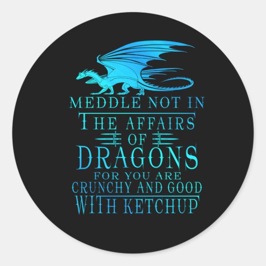 Medium niet bij de Dragons Ronde Sticker (Voorkant)