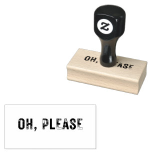 Medium OH, ALSJEBLIEFT Rubber Stamp Rubberstempel