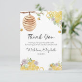 Medium om Vrijgezellenfeest Waterverf bijenkorf te Bedankkaart (Staand voorkant)