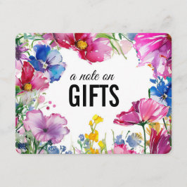 💍Medium Opmerking over geschenken weidebloemen Informatiekaartje