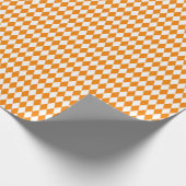 Medium Oranje en wit Harlequin Wrapping Paper Cadeaupapier (Hoek)