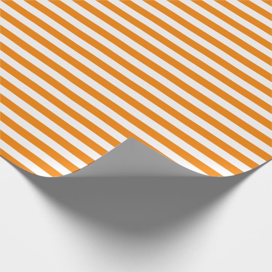 Medium Oranje- en witstrooppapier Cadeaupapier (Hoek)