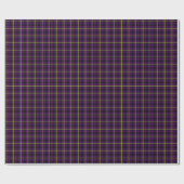 Medium Paars en geel Tartan Cadeaupapier (Vlak)