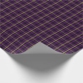 Medium Paars en geel Tartan Cadeaupapier (Hoek)