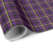 Medium Paars en geel Tartan Cadeaupapier (Rol Hoek)