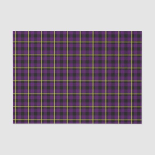 Medium Paars en geel Tartan Tissuepapier (Voorkant)
