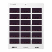 Medium Paarse Roos Apothecair label (Full Sheet)