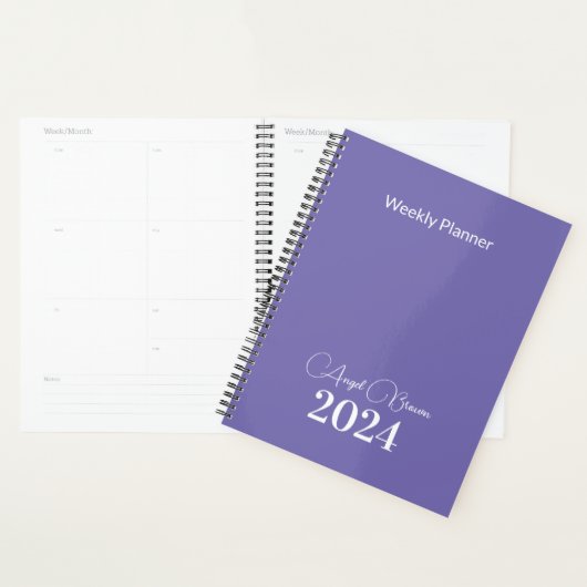 Medium Paarse Weekly Maandelijkse Business Planner (Display)