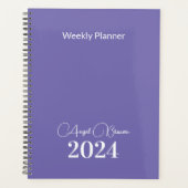 Medium Paarse Weekly Maandelijkse Business Planner (Voorkant)