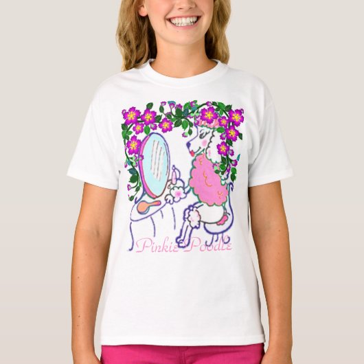 Medium pinkie poodle Tee Shirt (Voorkant)