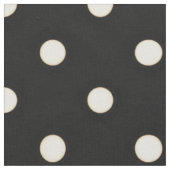 Medium polka dots Antiek wit & zwart Stof (Close Up)