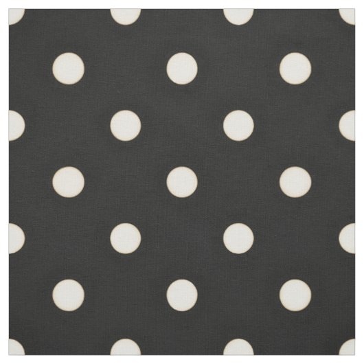 Medium polka dots Antiek wit & zwart Stof (Swatch)