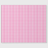 Medium roze en wit gingham pakpapier (Vlak)