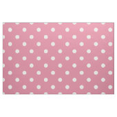Medium Roze Witte Polka Dots (groot) Stof (Fat Quarter)